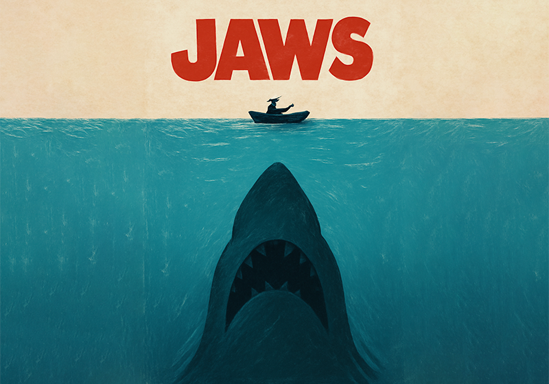 #HistoriasDePortadas: el legendario póster de la película Tiburón