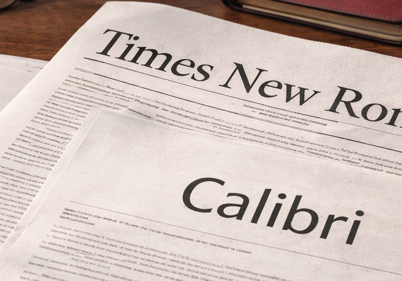 ¿Calibri o Times New Roman? Cuando una tipografía se convierte en una cuestión institucional